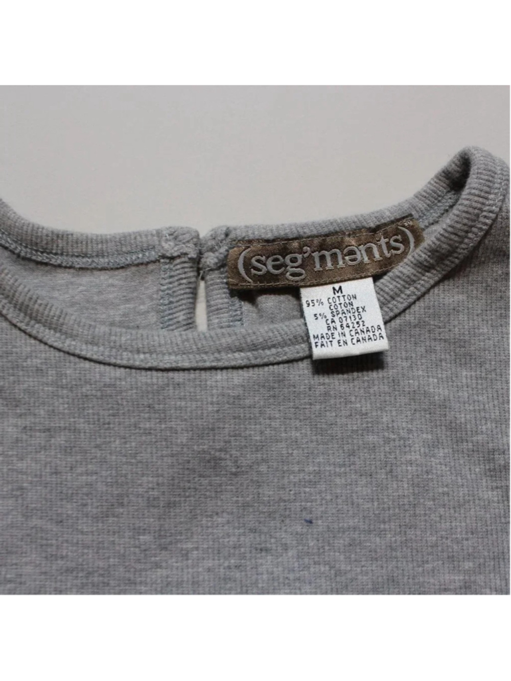 Segments Ribbed Grey Tank Top - Picture 4 of 6
